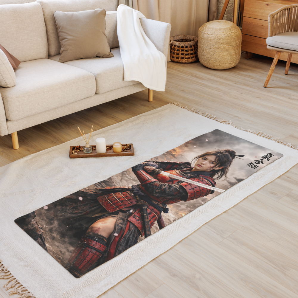 Female Samurai Yoga Mat